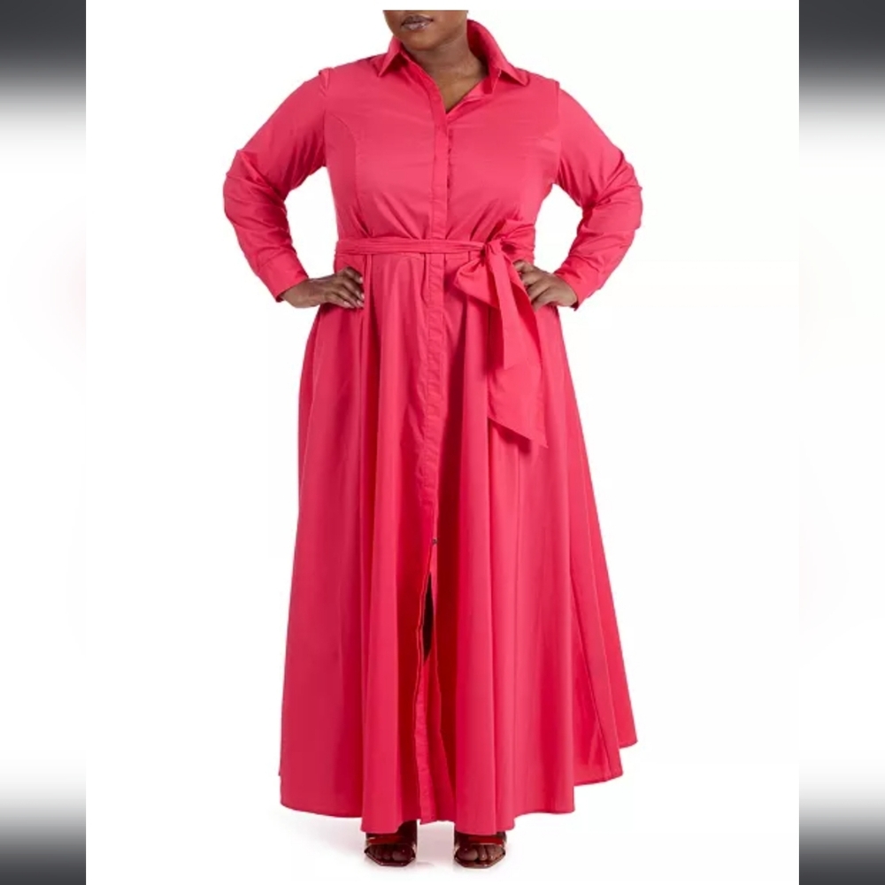 Pari Passu Poplin Shirtdress Pink Coral Size C5/20 Button Down Office Siren